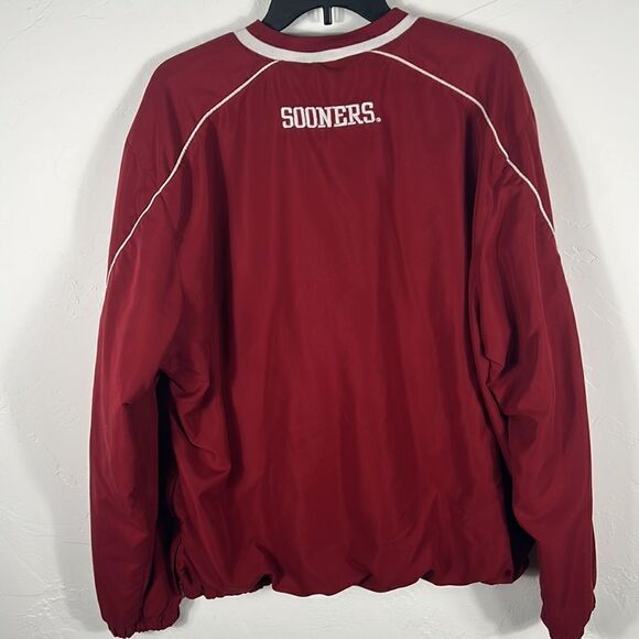 🔥🏈 Vintage OKLAHOMA OU SOONERS Polyester Embroidered Pullover Jacket - XL -EUC - Picture 8 of 15